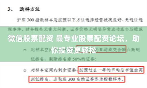 微信股票配资 最专业股票配资论坛，助你投资更轻松