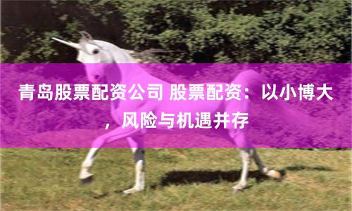 青岛股票配资公司 股票配资：以小博大，风险与机遇并存
